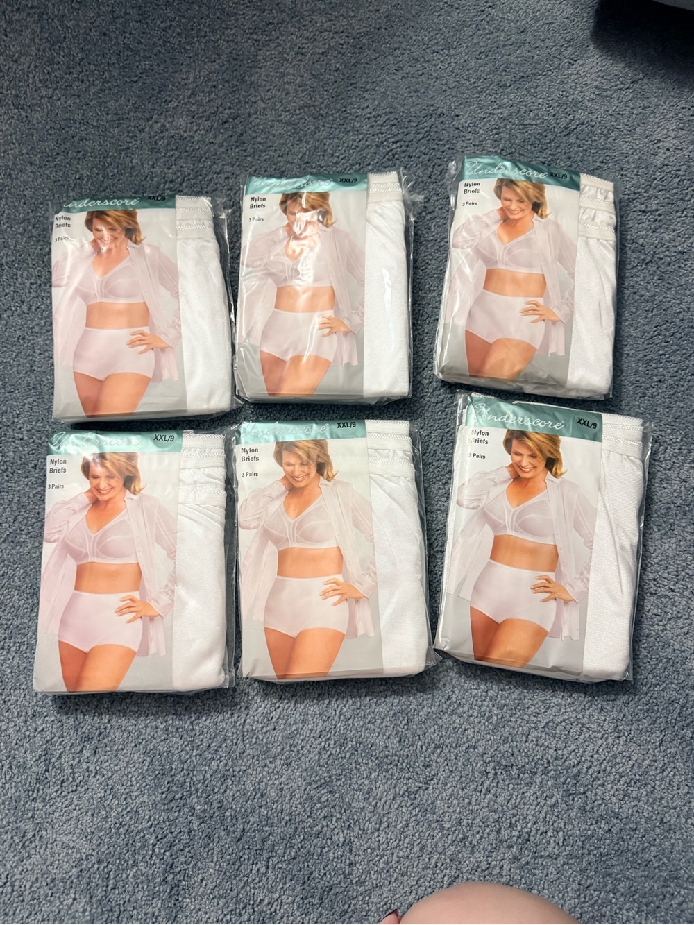 Vintage White Nylon Briefs - 3 Pack